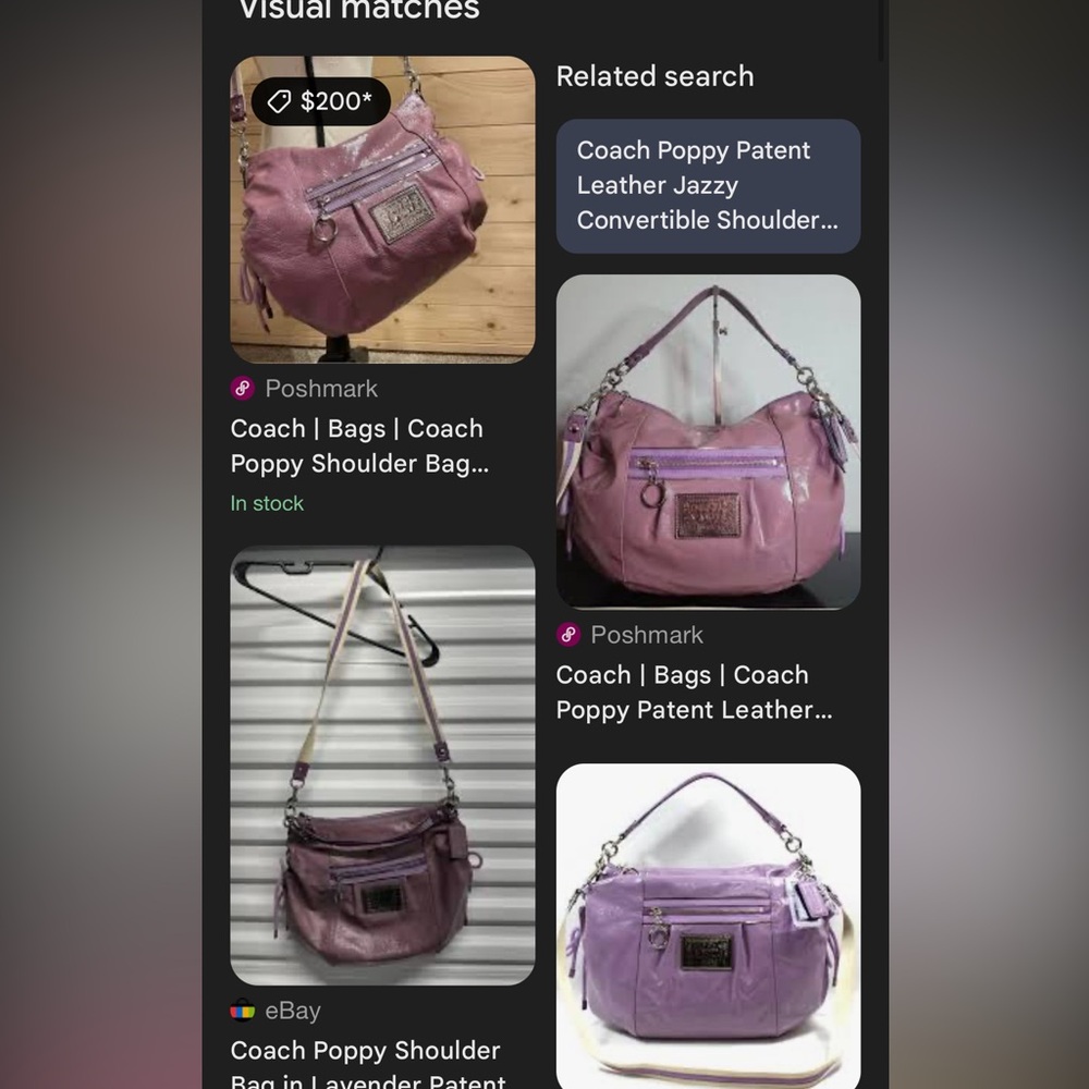 Purple Coach *Poppy* Women's Bag - Picture 16 of 16